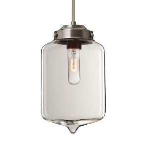 Besa Lighting Olin 1 - Light Pendant in  Satin Nickel - 1 of 1