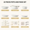 ROVSUN 22 Pcs Nonstick Pots and Pans Set,Aluminum Kitchen Cookware Set w/Detachable Handle, RV Kitchen Set, Dishwasher Safe, PFAS PFOA & PFOS Free - 2 of 4