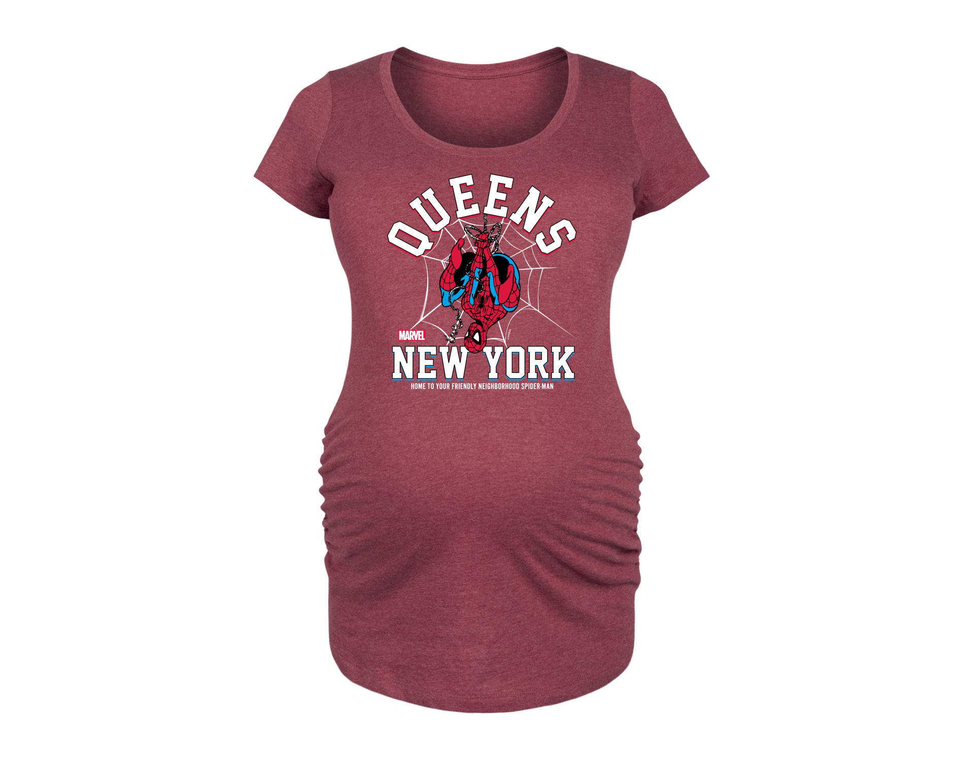Women's Marvel Spider-man Collegiate  - Heather Burgundy - 2 X-Large