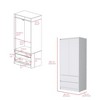 NicBex Armoire Wardrobe Closet Storage Cabinet with Doors & Drawers for Bedroom - 3 of 4