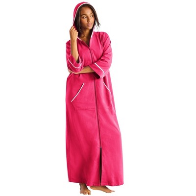 Dreams & Co. Plus Size Long French Terry Robe