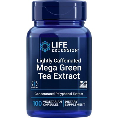 Lightly Caffeinated Mega Green Tea Extract by Life Extension  -  100 VegCap