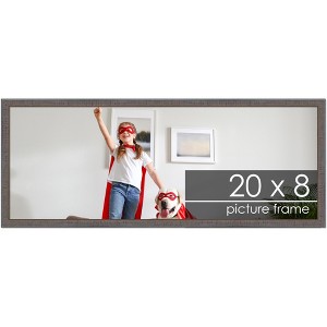 PosterPalooza | Panoramic Textured Grey Picture Frame - UV Acrylic, Foam Board Backing, Hanging Hardware - 1 of 4
