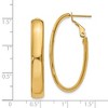 Black Bow Jewelry 5.75mm, 14k Gold Omega Back Oval Hoop Earrings, 35mm (1 3/8 Inch) - 4 of 4