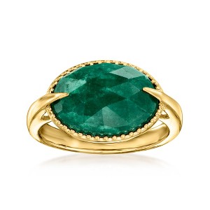 Ross-Simons 5.00 Carat Emerald Ring in 18kt Gold Over Sterling - 1 of 4