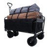 FURNIinspire Outdoor Serving Carts 440lbs Collapsible Foldable Wagon Cart with Strapping System for Camping Sports, Green, 35.04"*22.44"*38.58" - 2 of 4