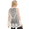Collections Etc Beautiful Crochet and Floral Lace Open-Front Jacket - 3 of 4