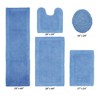 Edge Bath Rug 100% Premium Cotton Ultra-Soft Water Absorbent Tufted Solid Reversible 5 Piece Bathroom Rug Set for Machine Washable Bathmat - 2 of 4