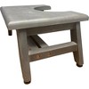 8" SerenityPoo Teak Wood Ergonomic Toilet Stool Light Gray - CoastalVogue: Durable Bathroom Step, 5-Year Warranty - 3 of 4