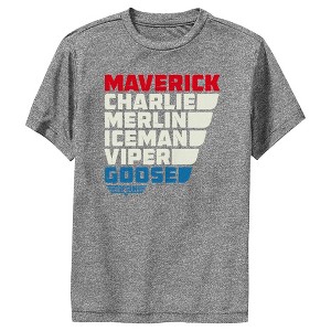 Boy's Top Gun Character Name Stack Performance Tee - 1 of 4