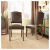 Set of 2 Cobble Hill Nailhead Accent Dining Chair Wood Marbled Chocolate - Inspire Q - image 4 of 4