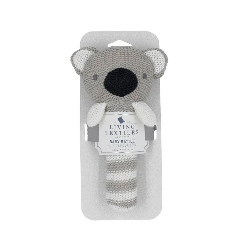 Living Textiles Baby Cotton Knitted Rattle - Kassey Koala, 2 of 4