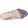 Allegra K Women's Snake Print Block Heel Snakeskin Heels Slide Sandals - 4 of 4