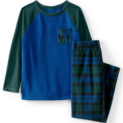Lands' End Kids Long Sleeve Pocket Fleece Pajama Set