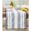 Saro Lifestyle Table Runner With Stripe Whipstitch Design, 16"x72", Blue - image 3 of 3