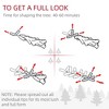 7.5ft Nordic Pine Artificial Christmas Tree with 1218 Snow Flocked Tips, Foldable Metal Stand, Easy Assembly, Hinged Xmas Tree for Home Office Holiday - 3 of 4