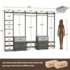 Aheaplus Walk-In Closet Organizer with 14 Shelves, 68" W -96" W Freestanding Closet System with 6 Drawers - 2 of 4