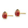Black Bow Jewelry Kids 6mm Red Ladybug Post Earrings in 14k Yellow Gold and Enamel - 2 of 4