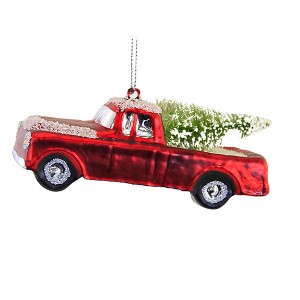 45.0 Inch Red Pickup Turck Christmas Tree Tree Ornaments - 1 of 3