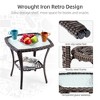homfan 3-Piece Resin Wicker Patio Chair Set with Metal Frame ¨C Swivel Rotating Outdoor Conversation Set - 4 of 4