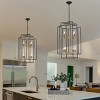 BAOURE 18in Modern 8 Light Black Farmhouse Pendant Light Chandelier, Industrial Adjustable Hanging Light for Living Room Dining Room Foyer - 3 of 4