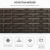 29 Gallon Patio Wicker Storage Bench, Outdoor PE Rattan Patio Furniture, 2-In-1 Large Capacity Rectangle Garden Storage Box with Handles and Cushion - 4 of 4