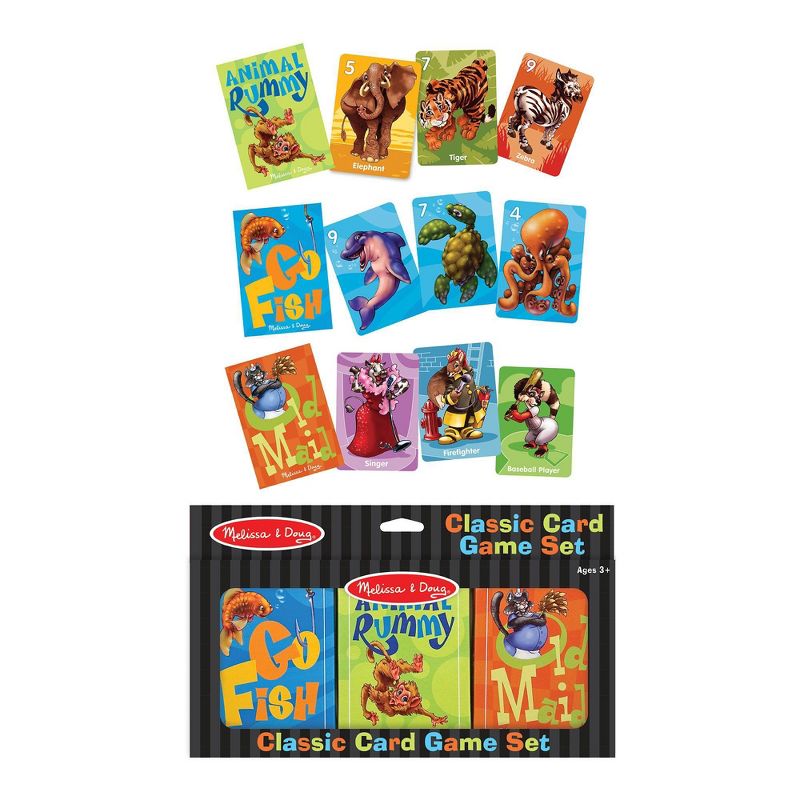 Melissa &#38; Doug Classic Card Games Set - Old Maid, Go Fish, Rummy, 1 of 11