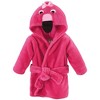 Hudson Baby Infant Girl Plush Bathrobe and Toy Set, Flamingo, One Size - 4 of 4
