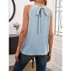 Summer Halter Neck Tank Tops for Women Pleated Loose Fit Sleeveless Tops Flowy - 2 of 2