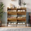 Shoe Cabinet with 4 Flip Drawers, Freestanding Shoe Organizer with Adjustable Shelves for Entryway,Large Shoe Storage Cabinet - 3 of 4