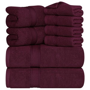8 Piece Cotton Bath Towel Set - 1 of 4