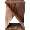 Coast to Coast Accents Rustic Solid Sheesham Wood Square Accent Table 16" Brown for Living Room Bedroom Bedside Entryway House - 4 of 4