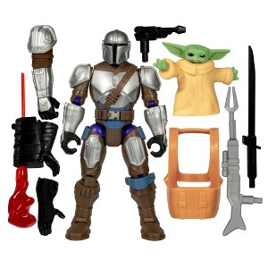 Star Wars Mix Mashers The Mandalorian 5" Figure and Grogu Playset - 1 of 3