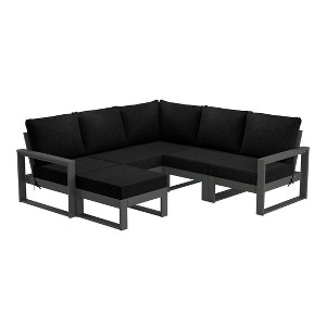 WestinTrends Montara 6-Piece Outdoor Patio Corner Sectional Sofa Conversation Set - 1 of 4