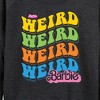Women's - Barbie - Weird Stack Lightweight French Terry Wide Neck Long Sleeve Shirt - 2 of 4