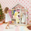 Infans Kids Costume Storage Closet Children Pretend Dresser w/Storage Bins Shelves Pink - 4 of 4