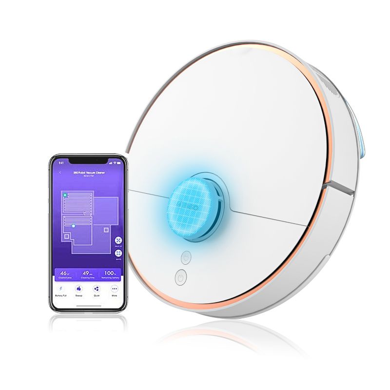 + 360 S7 Robot Vacuum Cleaner + Mop - Smart Connect Wi-Fi & App - LiDAR - 2 Hours Work Time, 1 of 4