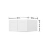 HOMLUX Easy-DIY 36 in W x 24 in D in Shaker White Ready to Assemble Wall Refrigerator Kitchen Cabinet with 2 Doors - 3 of 4