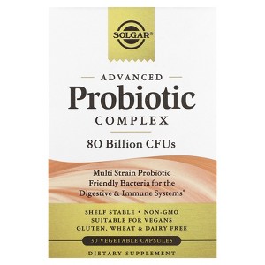 Solgar Advanced Probiotic Complex, 80 Billion CFUs, 30 Vegetable Capsules - 1 of 3