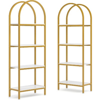 Tribesigns 70.8" 4-Tier Open Arched Bookshelf