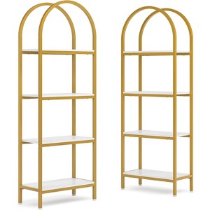 Tribesigns 70.8" 4-Tier Open Arched Bookshelf - 1 of 4