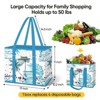 HOMLUX 3Pk Reusable Grocery Food Storage Bags Foldable, Reinforced Bottom, Long Handles - 2 of 4