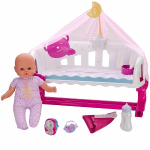 Nenuco Sleep with Me Baby Doll and Cradle with Pretend Baby Monitor Playset - 1 of 4