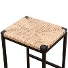 NicBex Set of 2 Water Hyacinth Woven Bar Stools Backless Barstools with Footrest for Kitchen Island, Pub - 2 of 4