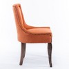 Kumasinova Set of 2 Side Dining Chair, Thickened Fabric Kitchen Chairs with Neutrally Toned Solid Wood Legs & Bronze Nail Head - 2 of 4