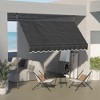 PAGED Retractable Awning Non-Screw Outdoor Sun Shade Multi-angle Adjustable Awnings UV and Water Protection for Patio, Backyard - 3 of 4