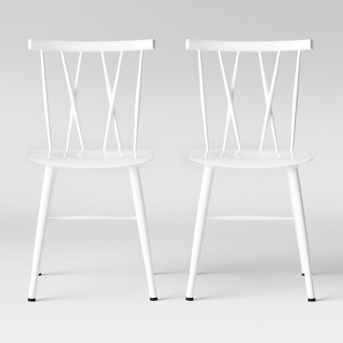 White wrought iron online chair