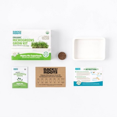 Back to the Roots Organic Mighty Mix Superfoods Microgreens Grow Kit With Ceramic Planter