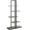 TOAOTBNBO 5 Tier Open Zig-zag Bookcases, L Shaped Metal Bookshelf Home Office Display Book Shelf Storage Organizer - 2 of 4