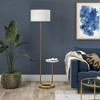 Hudson and Canal Floor Lamp with Marble Tray Table and Fabric Shade - 3 of 4